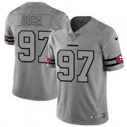 Nike 49ers 97 Nick Bosa 2019 Gray Gridiron Gray Vapor Untouchable Limited Jersey