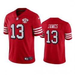 Nike San Francisco 49ers 13 Richie James Red Rush Men 75th Anniversary Stitched NFL Vapor Untouchable Limited Jersey