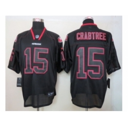 Nike San Francisco 49ers 15 Michael Crabtree Black Elite Lights Out NFL Jersey