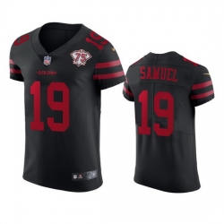 Nike San Francisco 49ers 19 Deebo Samuel Black Alternate Men 75th Anniversary Stitched NFL Vapor Untouchable Elite Jersey