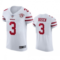 Nike San Francisco 49ers 3 Josh Rosen White Men 75th Anniversary Stitched NFL Vapor Untouchable Elite Jersey