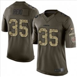 Nike San Francisco 49ers #35 Eric Reid Green Men 27s Stitched NFL Limited Salute to Service Jersey