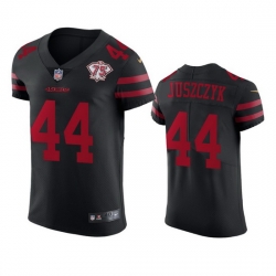 Nike San Francisco 49ers 44 kyle juszczyk Black Alternate Men 75th Anniversary Stitched NFL Vapor Untouchable Elite Jersey