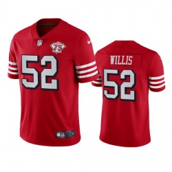 Nike San Francisco 49ers 52 Patrick Willis Red Rush Men 75th Anniversary Stitched NFL Vapor Untouchable Limited Jersey