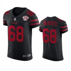 Nike San Francisco 49ers 68 Colton Mckivitz Black Alternate Men 75th Anniversary Stitched NFL Vapor Untouchable Elite Jersey