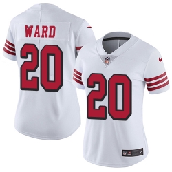 Nike 49ers #20 Jimmie Ward White Rush Womens Stitched NFL Vapor Untouchable Limited Jersey