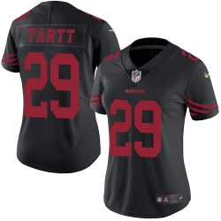 Nike 49ers #29 Jaquiski Tartt Black Womens Stitched NFL Limited Rush Jersey