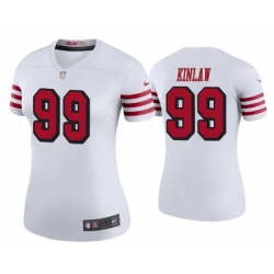 Women 49ers 99 Javon kinlaw Women Rush Jersey White