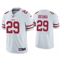 Women NFL San Francisco 49ers 29 Talanoa Hufanga White Vapor Untouchable Limited Stitched Jersey