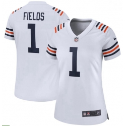 Women Nike Justin Fields White Chicago Bears 2021 NFL Draft First Round Pick Alternate Classic Game Jersey