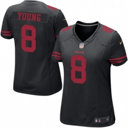 Womens Nike San Francisco 49ers 8 Steve Young Game Black NFL Jersey