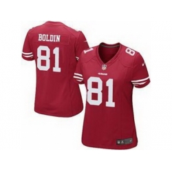 Womens Nike San Francisco 49ers 81 Anquan Boldin Limited Red Jersey