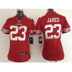 nike women nfl jerseys san francisco 49ers 23 james red[nike]