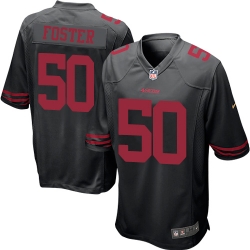 Nike 49ers #50 Reuben Foster Black Alternate Youth Stitched NFL Elite Jersey