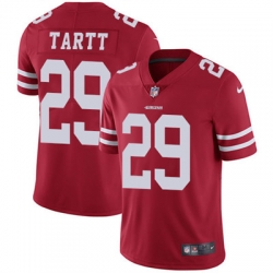 Youth Nike 49ers #29 Jaquiski Tartt Red Team Color Stitched NFL Vapor Untouchable Limited Jersey