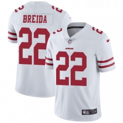 Youth Nike San Francisco 49ers 22 Matt Breida White Vapor Untouchable Limited Player NFL Jersey