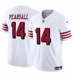 Youth San Francisco 49ers 14 Ricky Pearsall New White 2024 Draft F U S E  Vapor Untouchable Limited Stitched Football Jersey