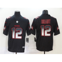 Buccaneers 12 Tom Brady Black Arch Smoke Vapor Untouchable Limited Jersey