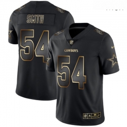 Cowboys 54 Jaylon Smith Black Gold Men Stitched Football Vapor Untouchable Limited Jersey