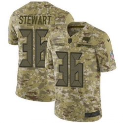 Nike Buccaneers 36 M J  Stewart Camo Men Stitched NFL Limited 2018 Salute To Service Jersey