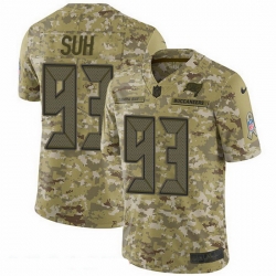 Nike Buccaneers 93 Ndamukong Suh Camo Men Stitched NFL Limited 2018 Salute To Service Jersey