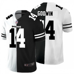 Tampa Bay Buccaneers 14 Chris Godwin Men Black V White Peace Split Nike Vapor Untouchable Limited NFL Jersey