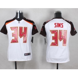 Nike Buccaneers #34 Charles Sims White Youth Stitched NFL New Elite Jersey