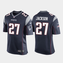 Men New England Patriots #27 J.C. Jackson Game Jersey Navy