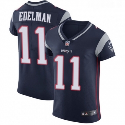 Mens Nike New England Patriots 11 Julian Edelman Navy Blue Team Color Vapor Untouchable Elite Player NFL Jersey