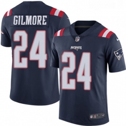 Mens Nike New England Patriots 24 Stephon Gilmore Limited Navy Blue Rush Vapor Untouchable NFL Jersey