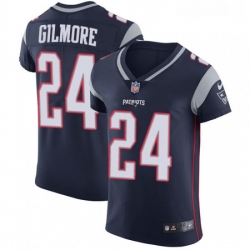 Mens Nike New England Patriots 24 Stephon Gilmore Navy Blue Team Color Vapor Untouchable Elite Player NFL Jersey