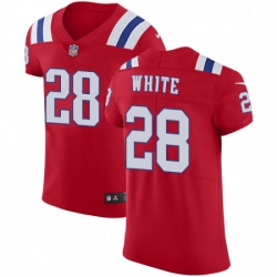 Mens Nike New England Patriots 28 James White Red Alternate Vapor Untouchable Elite Player NFL Jersey