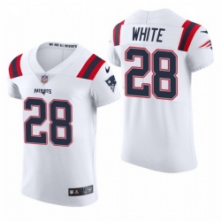 New England Patriots 28 James White Nike Men White Team Color Men Stitched NFL 2020 Vapor Untouchable Elite Jersey