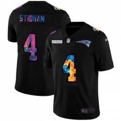 New England Patriots 4 Jarrett Stidham Men Nike Multi Color Black 2020 NFL Crucial Catch Vapor Untouchable Limited Jersey