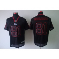 Nike New England Patriots 81 Aaron Hernandez Black Elite Lights Out NFL Jersey