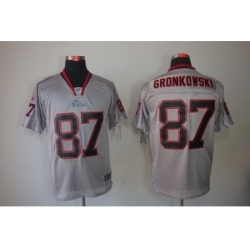 Nike New England Patriots 87 Rob Gronkowski Grey Elite Lights Out NFL Jersey