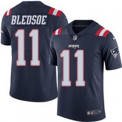 Nike Patriots #11 Drew Bledsoe Navy Blue Mens Stitched NFL Limited Rush Jersey