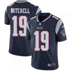 Nike Patriots #19 Malcolm Mitchell Navy Blue Team Color Mens Stitched NFL Vapor Untouchable Limited Jersey