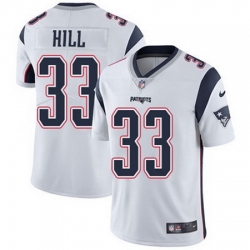 Nike Patriots #33 Jeremy Hill White Mens Stitched NFL Vapor Untouchable Limited Jersey