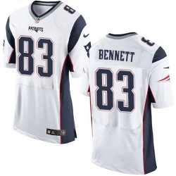 Nike Patriots #83 Martellus Bennett White Mens Stitched NFL Elite Jersey