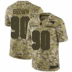 Nike Patriots #90 Malcom Brown Camo Mens Stitched NFL Limited 2018 Salute To Service Jersey