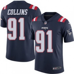 Nike Patriots #91 Jamie Collins Navy Blue Mens Stitched NFL Limited Rush Jersey