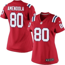 Nike Patriots #80 Danny Amendola Red Alternate Womens Stitched NFL Elite Jersey