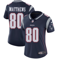 Nike Patriots #80 Jordan Matthews Navy Blue Team Color Womens Stitched NFL Vapor Untouchable Limited Jersey