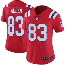 Nike Patriots #83 Dwayne Allen Red Alternate Womens Stitched NFL Vapor Untouchable Limited Jersey