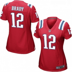 Womens Nike New England Patriots 12 Tom Brady Game Red Alternate NFL Jersey