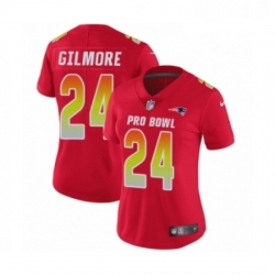 Womens Nike New England Patriots 24 Stephon Gilmore Limited Red AFC 2019 Pro Bowl NFL Jersey