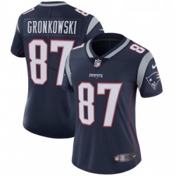 Womens Nike New England Patriots 87 Rob Gronkowski Navy Blue Team Color Vapor Untouchable Limited Player NFL Jersey