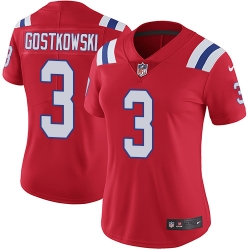 Womens Nike Patriots #3 Stephen Gostkowski Red Alternate  Stitched NFL Vapor Untouchable Limited Jersey