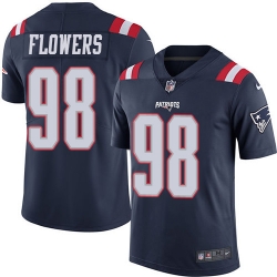 Nike Patriots #98 Trey Flowers Navy Blue Youth Stitched NFL Limited Rush Jersey